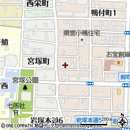 愛知県名古屋市中村区小鴨町74周辺の地図