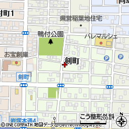 愛知県名古屋市中村区剣町83周辺の地図