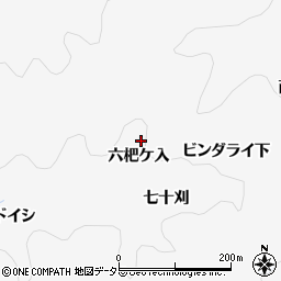 愛知県豊田市中立町六杷ケ入周辺の地図