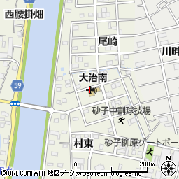 愛知県大治町（海部郡）砂子（中割）周辺の地図