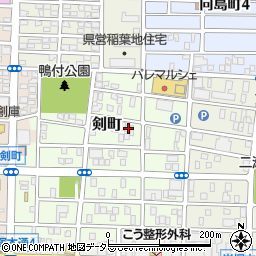 愛知県名古屋市中村区剣町63周辺の地図