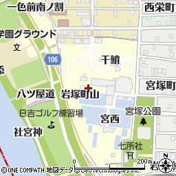 愛知県名古屋市中村区岩塚町（山）周辺の地図