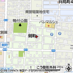 愛知県名古屋市中村区剣町65周辺の地図