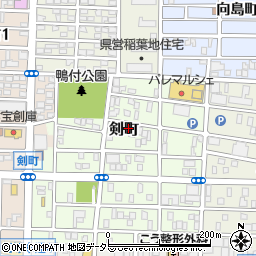 愛知県名古屋市中村区剣町71周辺の地図