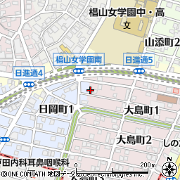 愛知県名古屋市千種区大島町1丁目38周辺の地図