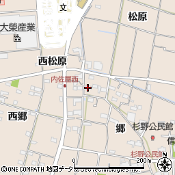 愛知県愛西市内佐屋町郷37周辺の地図