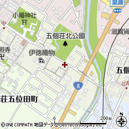 滋賀県東近江市五個荘中町180周辺の地図