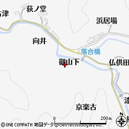 愛知県豊田市中立町（御山下）周辺の地図