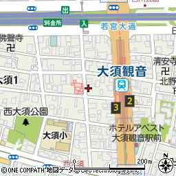 愛知県名古屋市中区大須1丁目2121周辺の地図