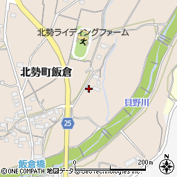 三重県いなべ市北勢町飯倉564周辺の地図