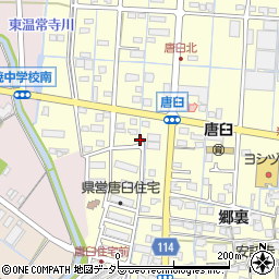 愛知県津島市唐臼町西島周辺の地図