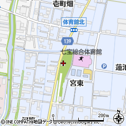 愛知県あま市七宝町伊福宮東2周辺の地図