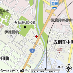 滋賀県東近江市五個荘中町129周辺の地図