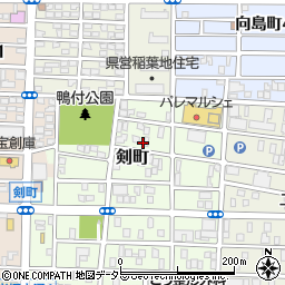 愛知県名古屋市中村区剣町43周辺の地図