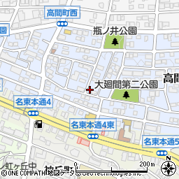 愛知県名古屋市名東区高間町105周辺の地図