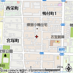 愛知県名古屋市中村区小鴨町63周辺の地図