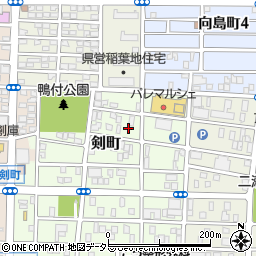 愛知県名古屋市中村区剣町46周辺の地図