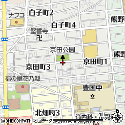愛知県名古屋市中村区京田町周辺の地図