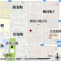 愛知県名古屋市中村区小鴨町57周辺の地図