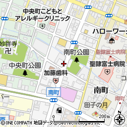 静岡県富士市御幸町周辺の地図