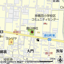 唐臼神社周辺の地図