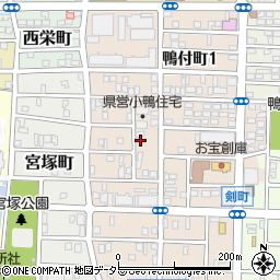 愛知県名古屋市中村区小鴨町63-2周辺の地図