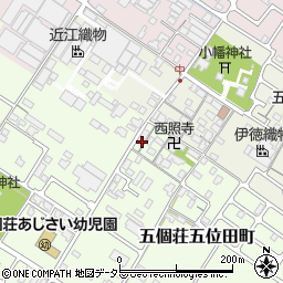 滋賀県東近江市五個荘五位田町586周辺の地図
