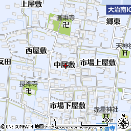 愛知県名古屋市中川区富田町大字千音寺中屋敷周辺の地図