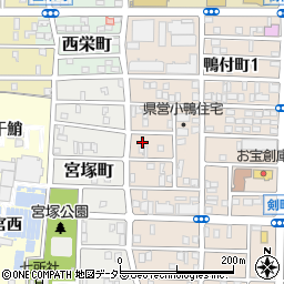 愛知県名古屋市中村区小鴨町51周辺の地図