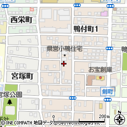 愛知県名古屋市中村区小鴨町44周辺の地図