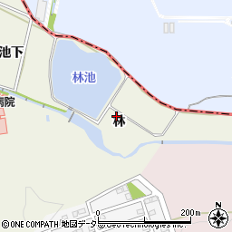 愛知県日進市北新町林周辺の地図