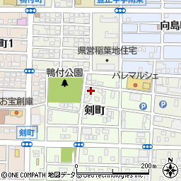 愛知県名古屋市中村区剣町36周辺の地図
