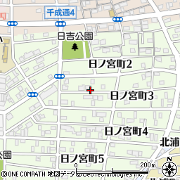 愛知県名古屋市中村区日ノ宮町周辺の地図