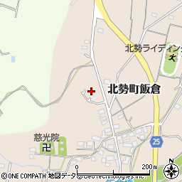 三重県いなべ市北勢町飯倉467周辺の地図