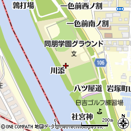 愛知県名古屋市中村区岩塚町（川添）周辺の地図