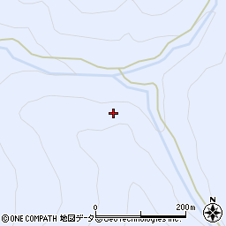 愛知県北設楽郡豊根村古真立水道周辺の地図
