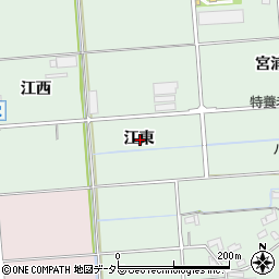 愛知県愛西市小茂井町江東周辺の地図