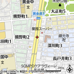 愛知県名古屋市中村区黄金通周辺の地図