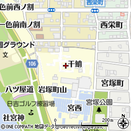 愛知県名古屋市中村区岩塚町（干鮹）周辺の地図