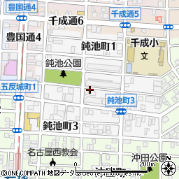 愛知県名古屋市中村区鈍池町周辺の地図