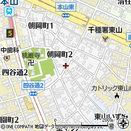 愛知県名古屋市千種区朝岡町周辺の地図