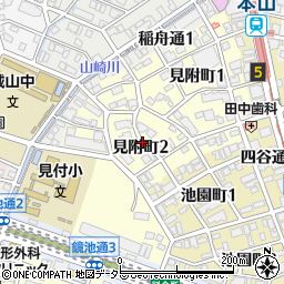 愛知県名古屋市千種区見附町周辺の地図