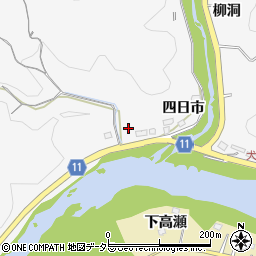 愛知県豊田市西広瀬町四日市周辺の地図