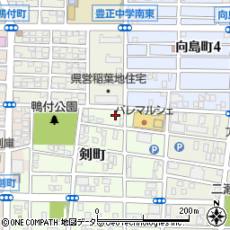 愛知県名古屋市中村区剣町4周辺の地図
