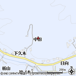 愛知県豊田市久木町中田周辺の地図