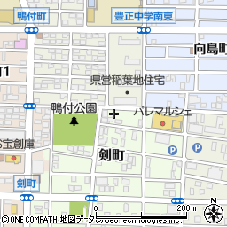 愛知県名古屋市中村区剣町10周辺の地図