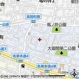 愛知県名古屋市名東区高間町287周辺の地図