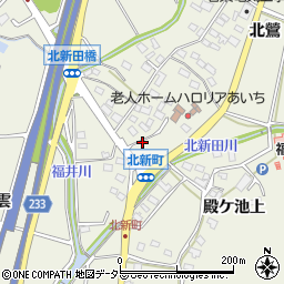 愛知県日進市北新町南鶯周辺の地図