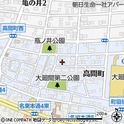 愛知県名古屋市名東区高間町379周辺の地図