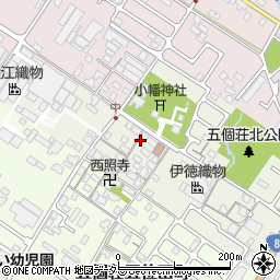 滋賀県東近江市五個荘中町302周辺の地図